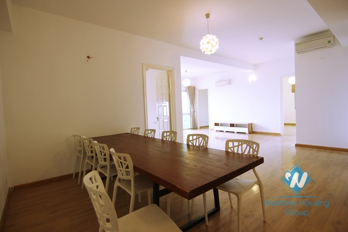 Unfurnished 4 bedrooms apartment for rent in E building, Ciputra, Hanoi 